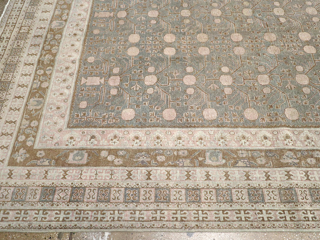 Antique East Turkestan Khotan Large Carpet, No.13828 - Galerie Shabab