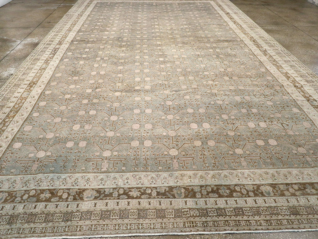 Antique East Turkestan Khotan Large Carpet, No.13828 - Galerie Shabab