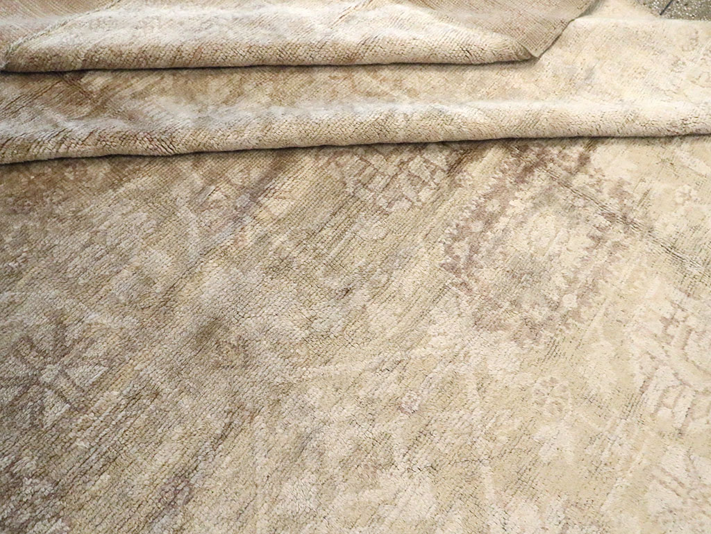 Vintage Turkish Oushak Carpet, No.13835 - Galerie Shabab