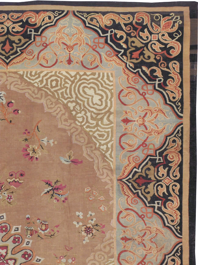 Antique French Aubusson Carpet, No.13841 - Galerie Shabab