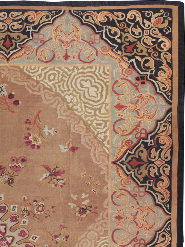 Antique French Aubusson Carpet, No.13841 - Galerie Shabab