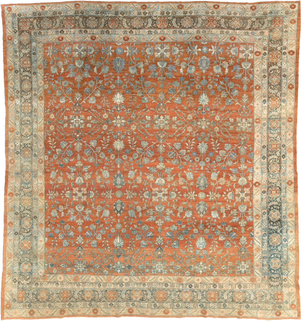 Antique Persian Bibikabad Square Room Size Carpet, No.13858 - Galerie Shabab