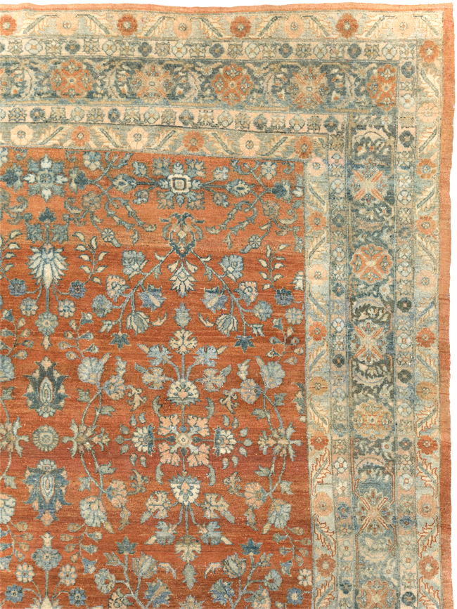Antique Persian Bibikabad Square Room Size Carpet, No.13858 - Galerie Shabab