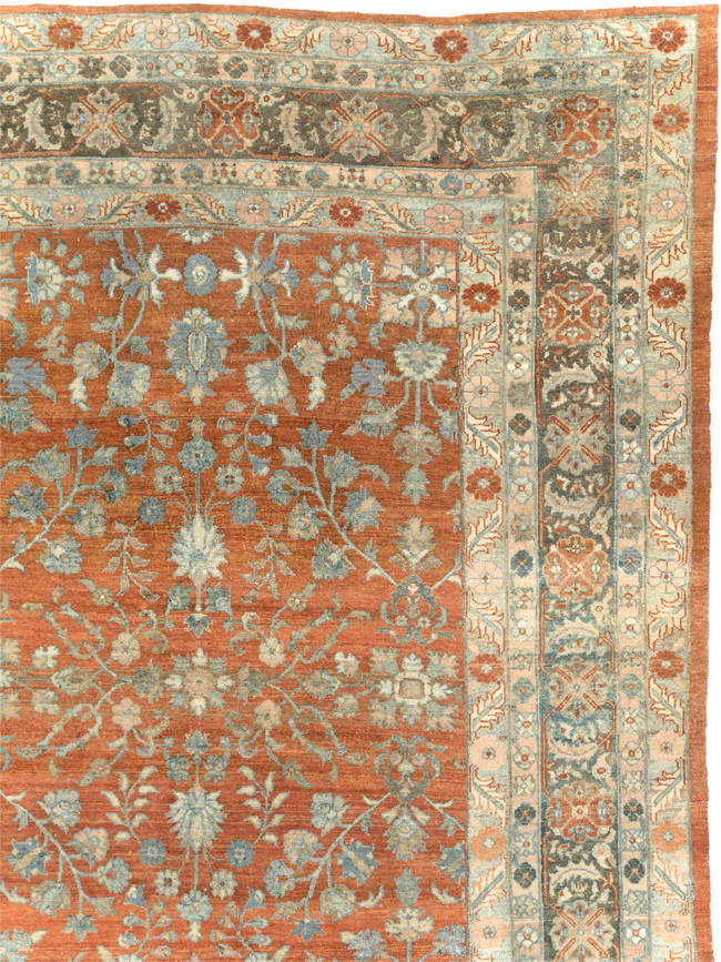 Antique Persian Bibikabad Square Room Size Carpet, No.13858 - Galerie Shabab