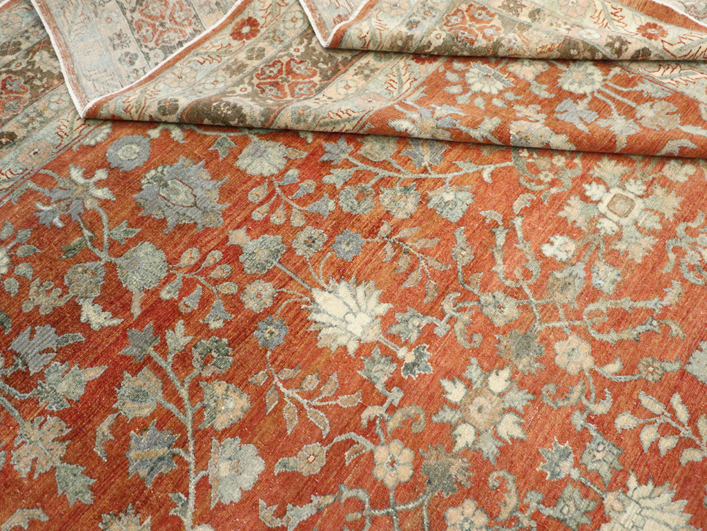 Antique Persian Bibikabad Square Room Size Carpet, No.13858 - Galerie Shabab