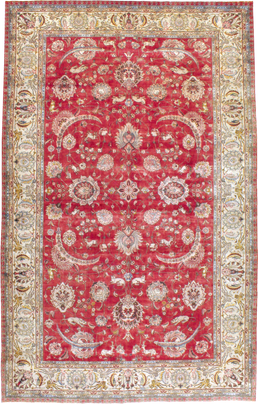 Vintage Persian Tabriz Carpet, No.13859 - Galerie Shabab