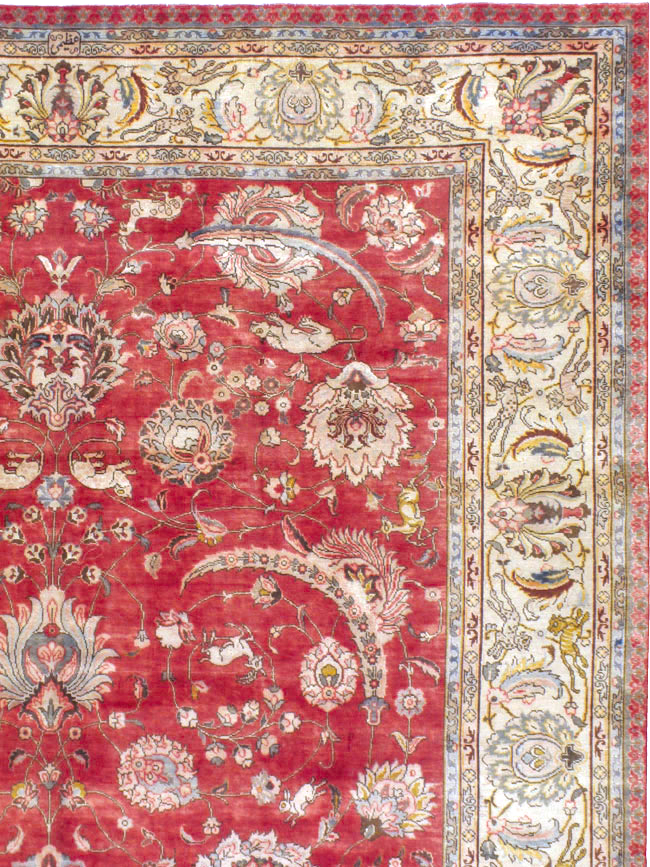 Vintage Persian Tabriz Carpet, No.13859 - Galerie Shabab