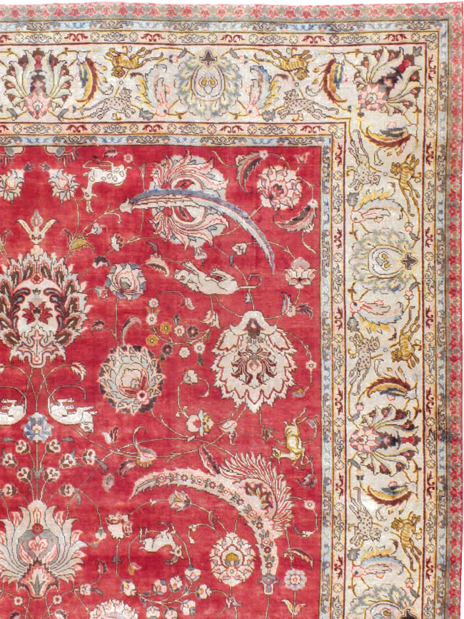 Vintage Persian Tabriz Carpet, No.13859 - Galerie Shabab