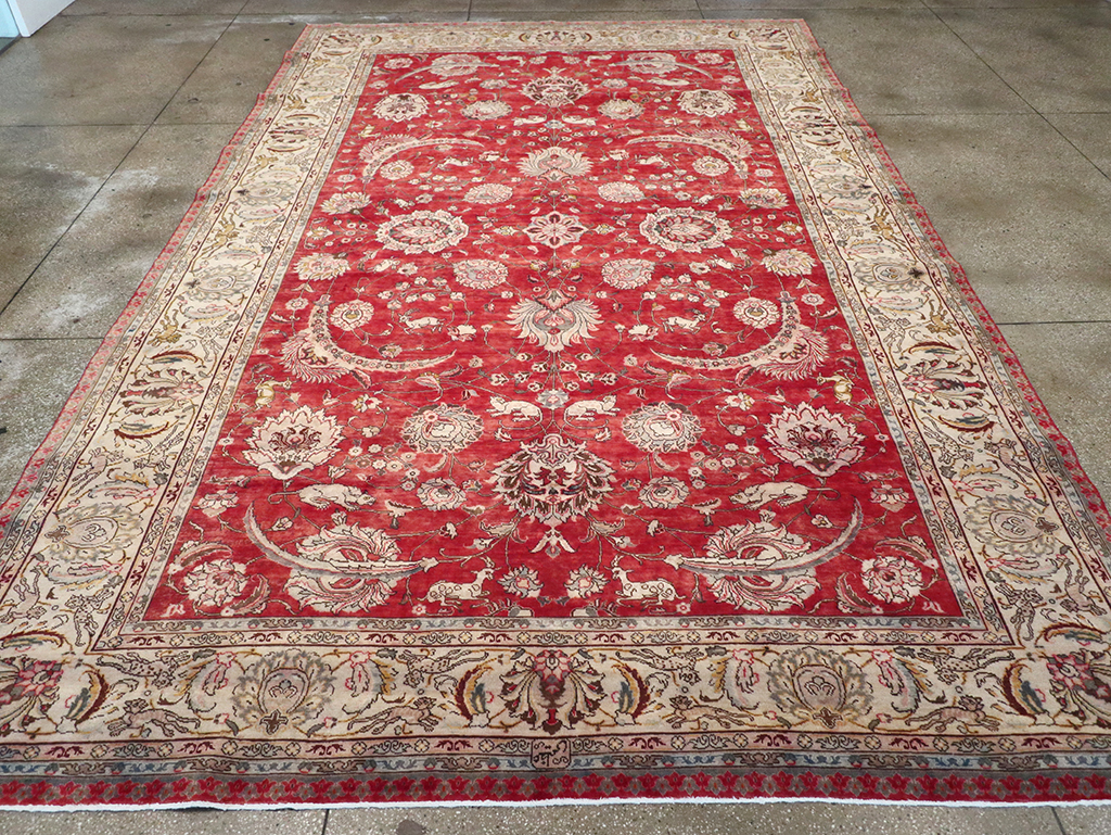 Vintage Persian Tabriz Carpet, No.13859 - Galerie Shabab