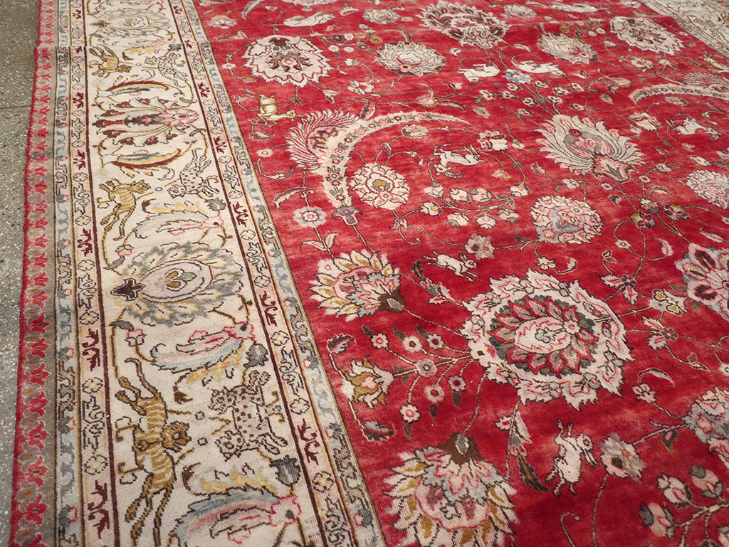 Vintage Persian Tabriz Carpet, No.13859 - Galerie Shabab