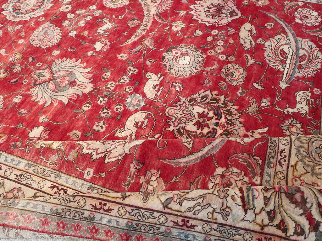 Vintage Persian Tabriz Carpet, No.13859 - Galerie Shabab