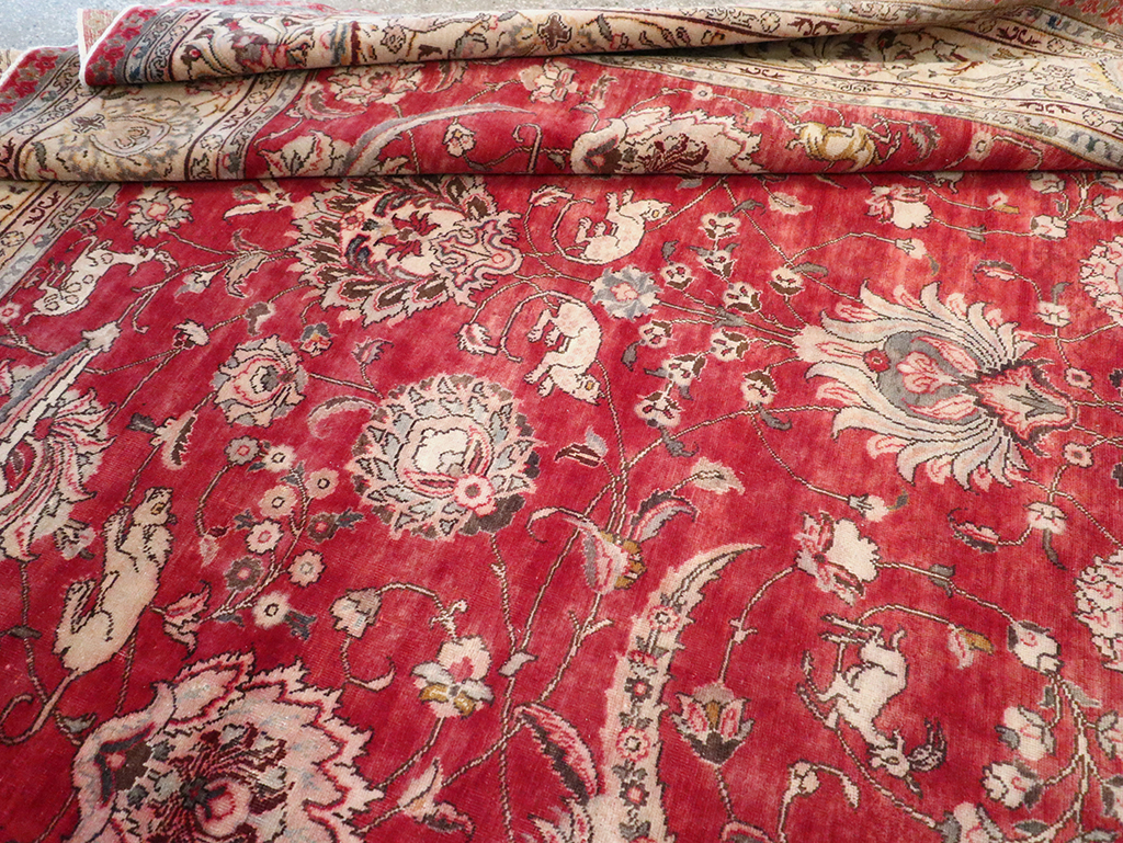 Vintage Persian Tabriz Carpet, No.13859 - Galerie Shabab