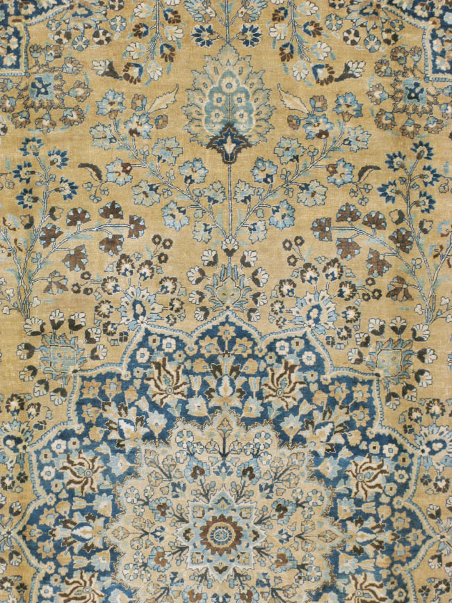 Vintage Persian Mashad Carpet, No.13888 - Galerie Shabab