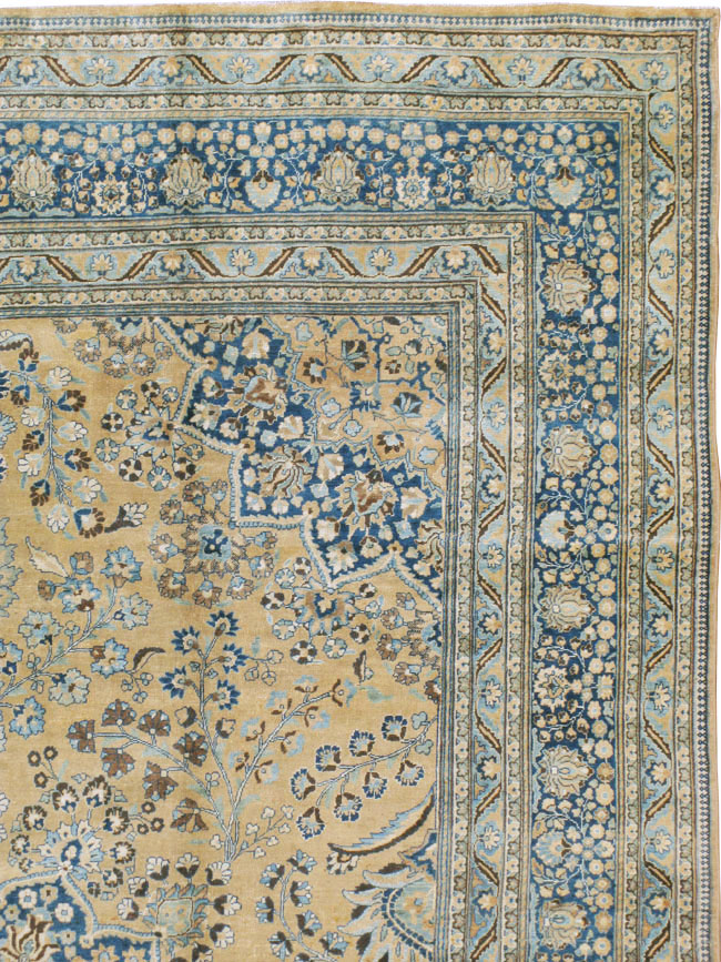 Vintage Persian Mashad Carpet, No.13888 - Galerie Shabab
