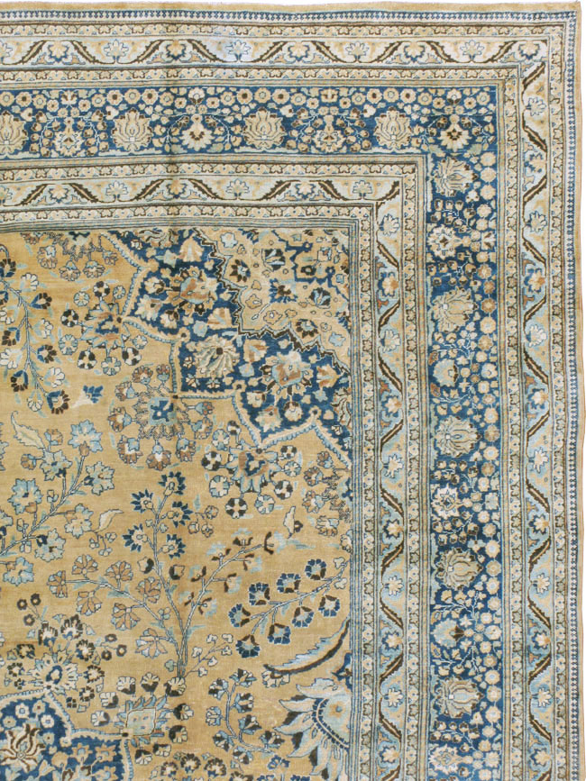 Vintage Persian Mashad Carpet, No.13888 - Galerie Shabab
