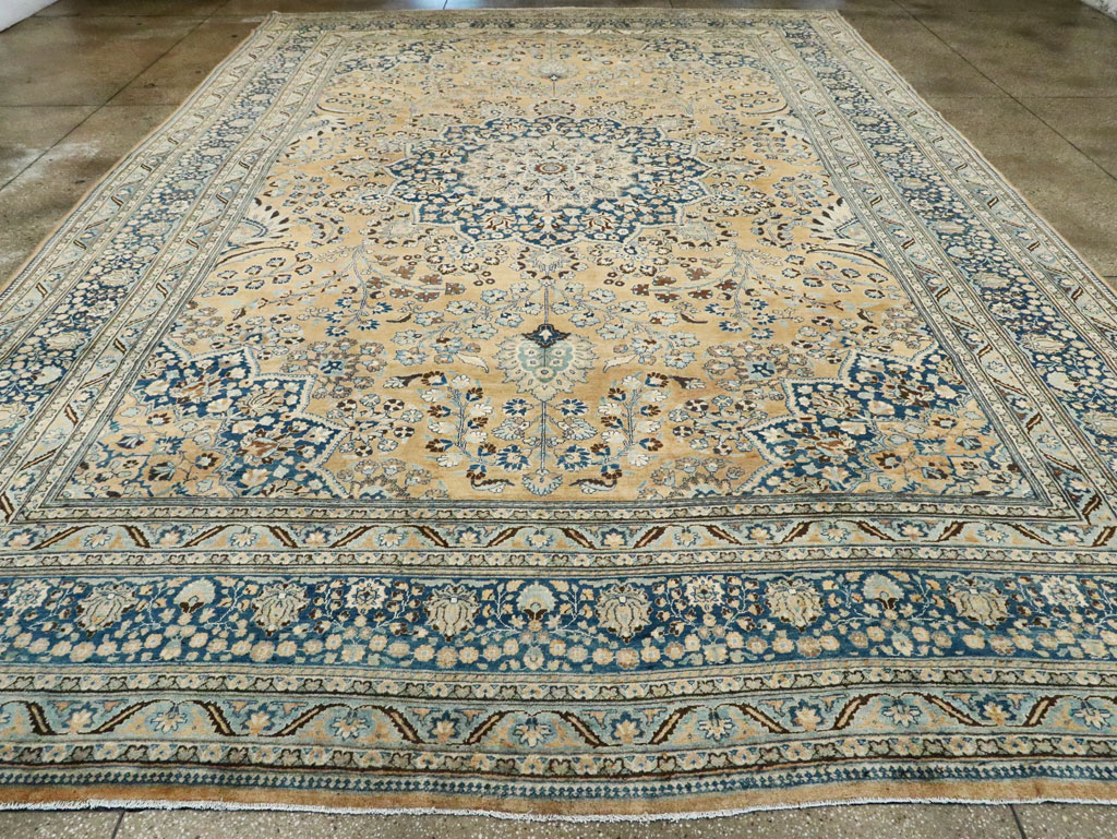 Vintage Persian Mashad Carpet, No.13888 - Galerie Shabab