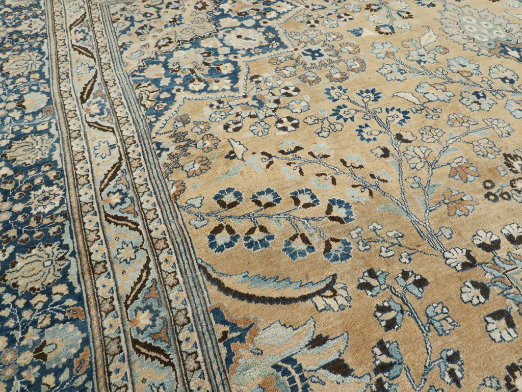 Vintage Persian Mashad Carpet, No.13888 - Galerie Shabab