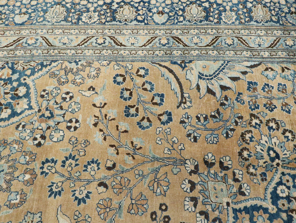 Vintage Persian Mashad Carpet, No.13888 - Galerie Shabab