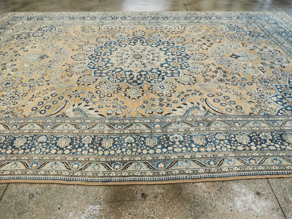 Vintage Persian Mashad Carpet, No.13888 - Galerie Shabab