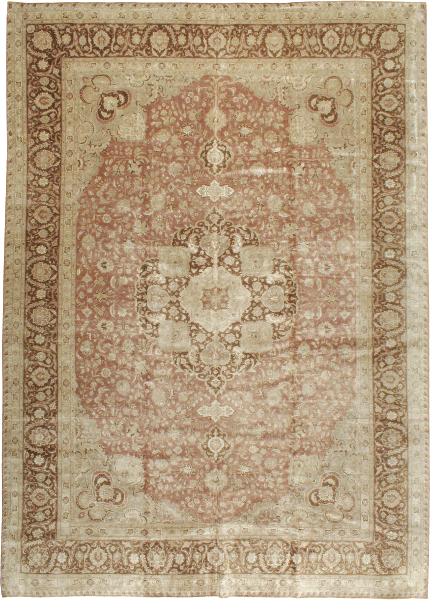 Vintage Persian Tabirz Carpet, No.13901 - Galerie Shabab