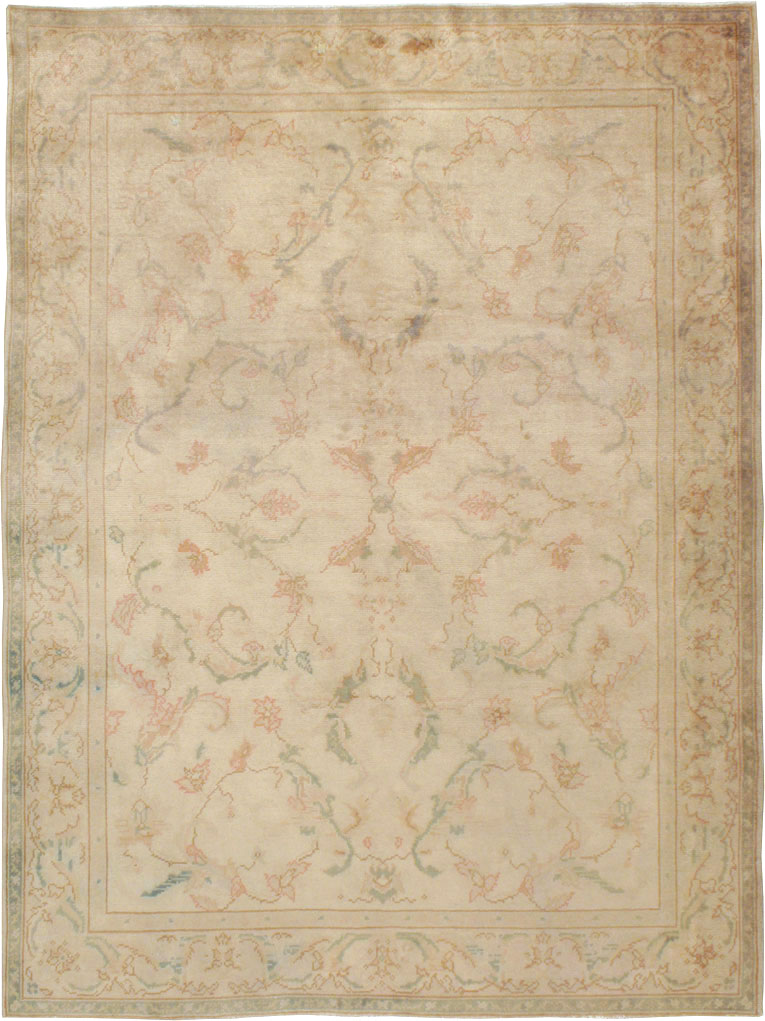 Antique Turkish Oushak Carpet, No.13910 - Galerie Shabab