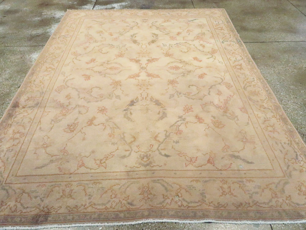Antique Turkish Oushak Carpet, No.13910 - Galerie Shabab