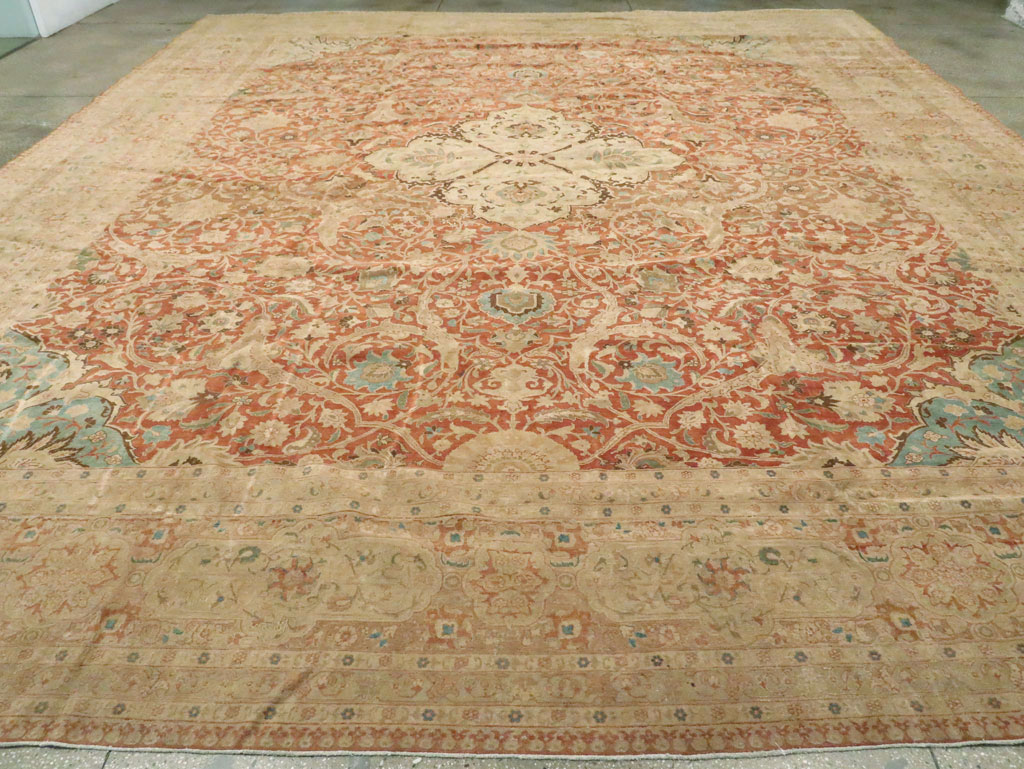 Vintage Persian Tabriz Carpet, No.13920 - Galerie Shabab