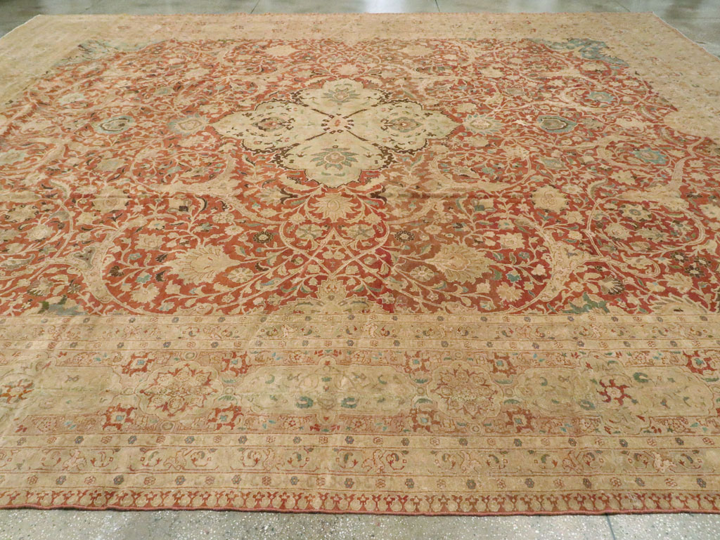 Vintage Persian Tabriz Carpet, No.13920 - Galerie Shabab
