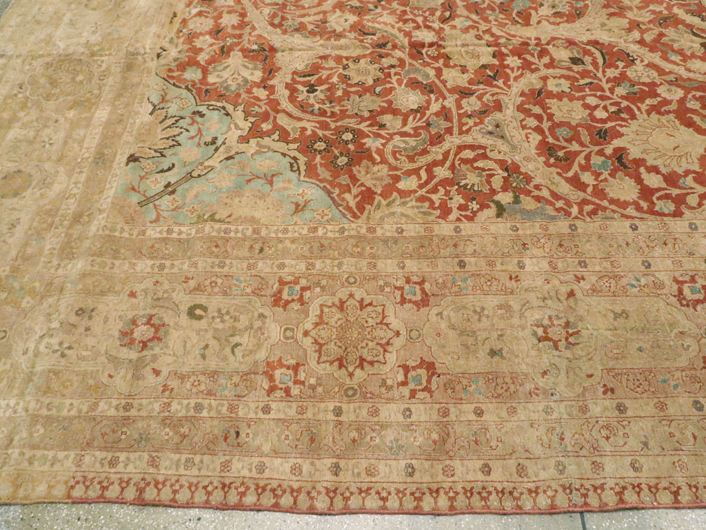 Vintage Persian Tabriz Carpet, No.13920 - Galerie Shabab