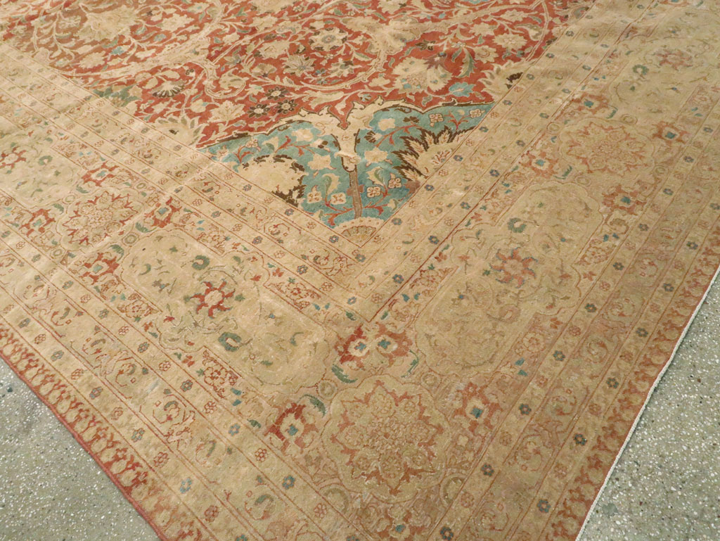 Vintage Persian Tabriz Carpet, No.13920 - Galerie Shabab