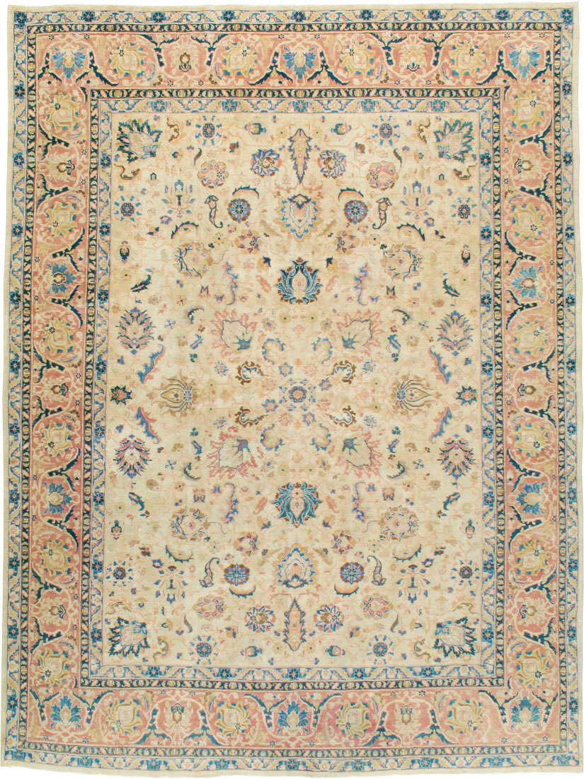 Vintage Persian Tabriz Carpet, No.13937 - Galerie Shabab