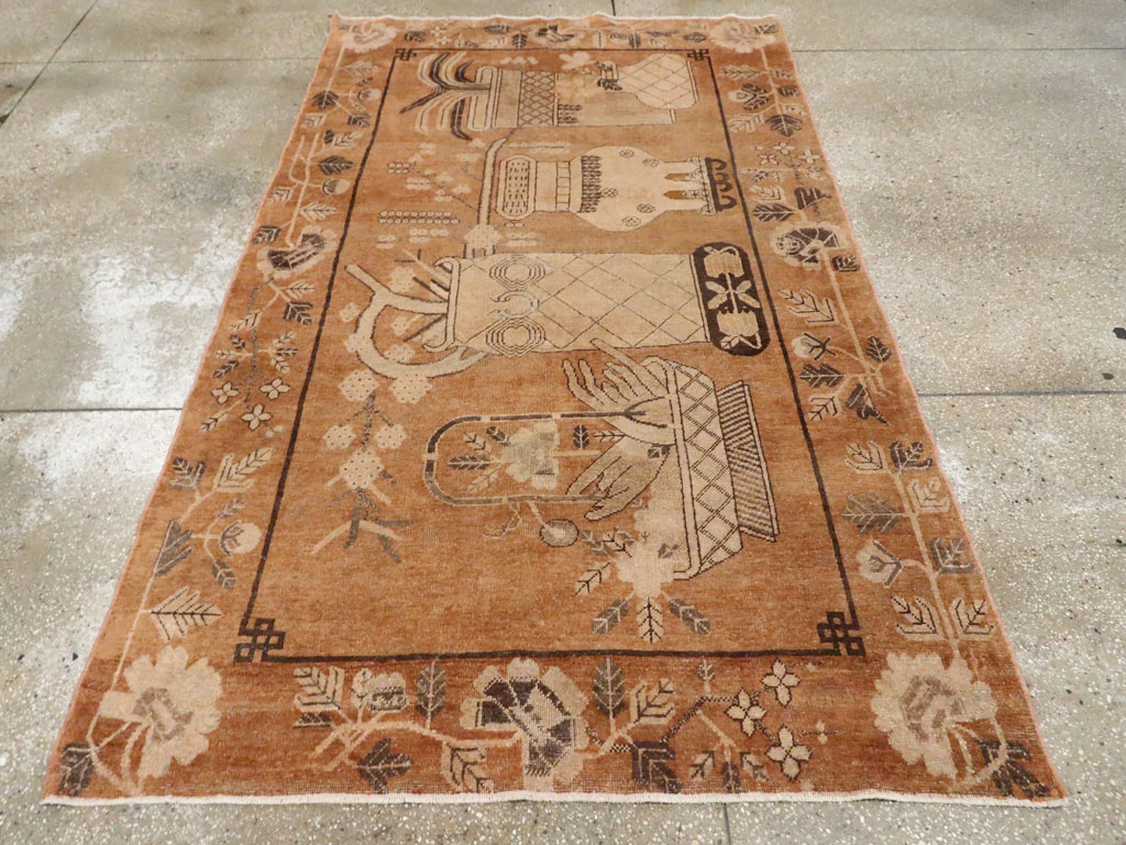 Vintage East Turkestan Khotan Rug, No.13959 - Galerie Shabab