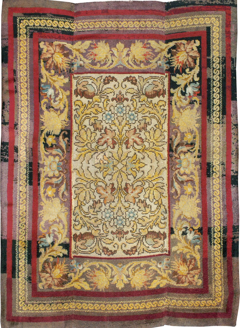 Vintage Irish Donegal Accent Carpet, No.13979 - Galerie Shabab
