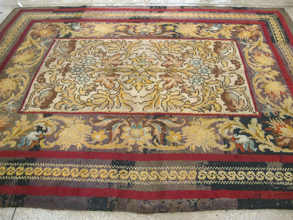 Vintage Irish Donegal Accent Carpet, No.13979 - Galerie Shabab
