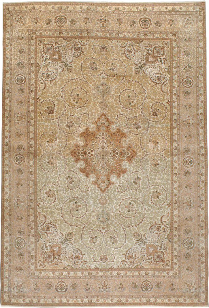 Vintage Persian Tabriz Carpet, No.13996 - Galerie Shabab