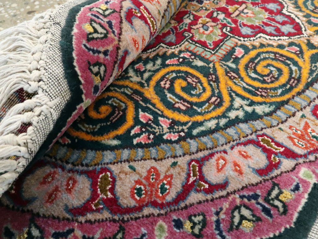 Vintage Persian Tabriz Oval Carpet (Pair: 1 of 2), No.14005 - Galerie Shabab