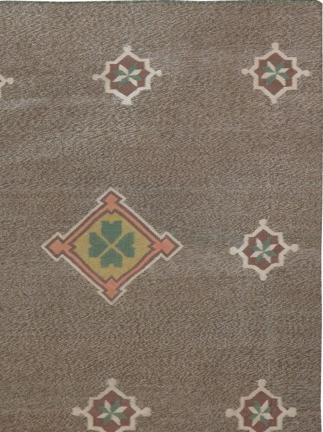 Vintage Indian Flat-woven Dhurrie Rug, No.14020 - Galerie Shabab
