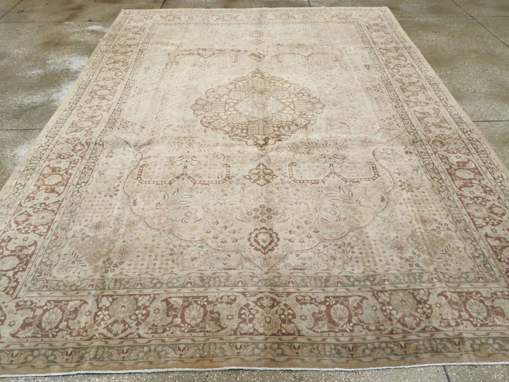 Vintage Persian Tabriz Carpet, No.14056 - Galerie Shabab