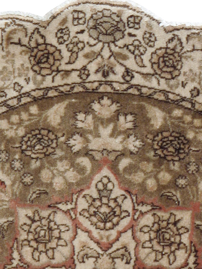 Vintage Persian Tabriz Round Carpet, No.14057 - Galerie Shabab