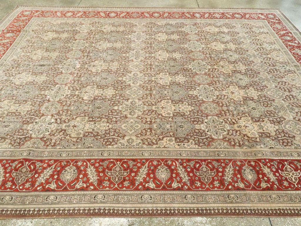 Vintage Persian Tabriz Carpet, No.14061 - Galerie Shabab