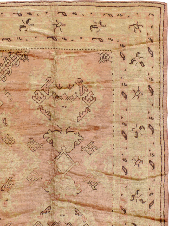 Antique Turkish Oushak Carpet, No.14106 - Galerie Shabab