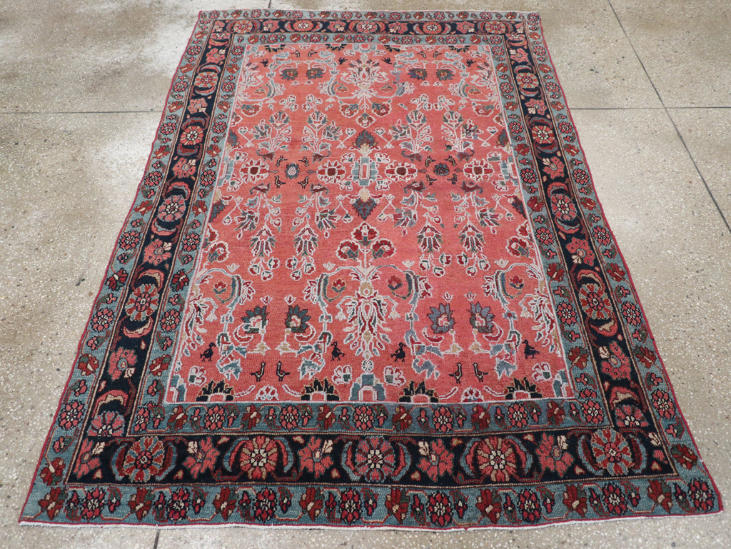 Vintage Persian Bibikabad Accent Rug, No.14114 - Galerie Shabab
