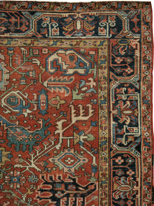 Vintage Persian Heriz Carpet, No.14158 - Galerie Shabab