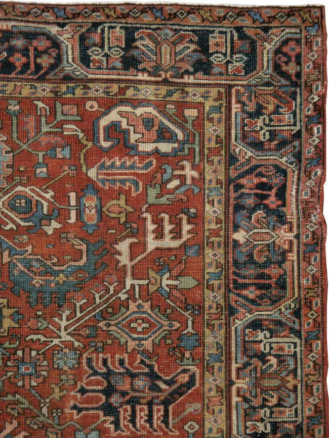 Vintage Persian Heriz Carpet, No.14158 - Galerie Shabab