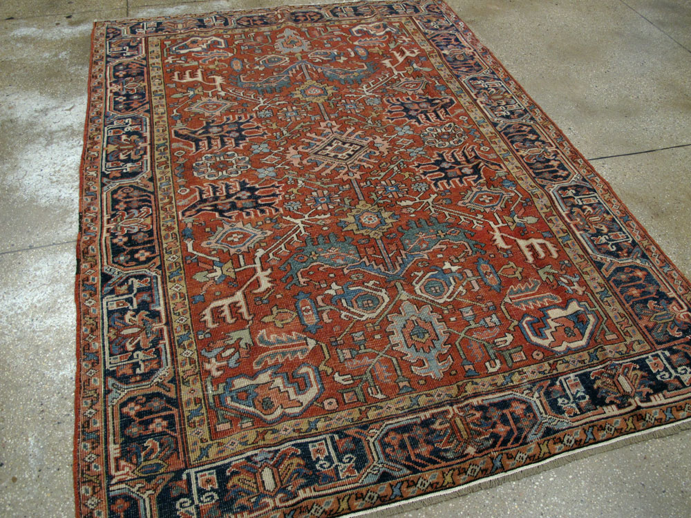 Vintage Persian Heriz Carpet, No.14158 - Galerie Shabab