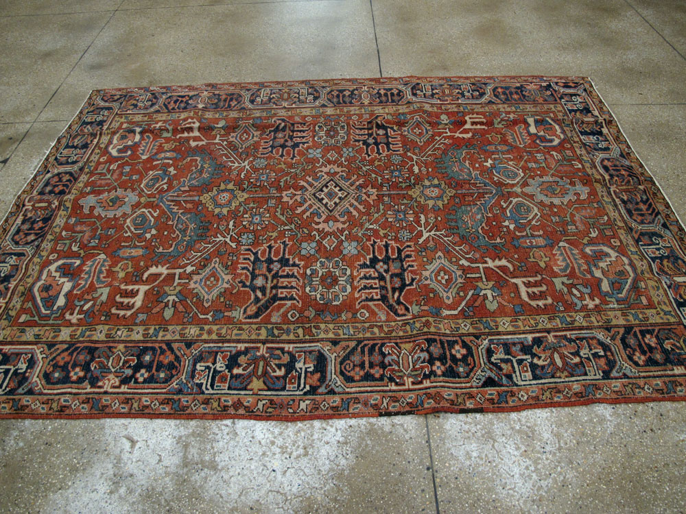 Vintage Persian Heriz Carpet, No.14158 - Galerie Shabab
