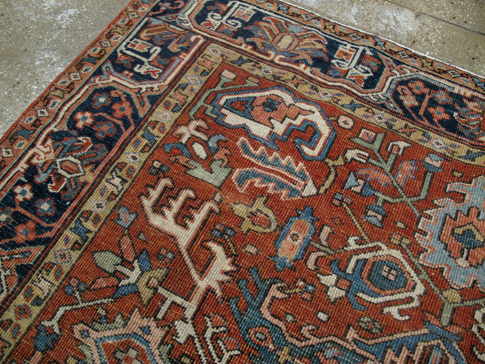 Vintage Persian Heriz Carpet, No.14158 - Galerie Shabab