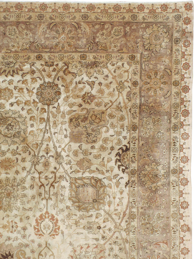 Vintage Persian Tabriz Carpet, No.14183 - Galerie Shabab