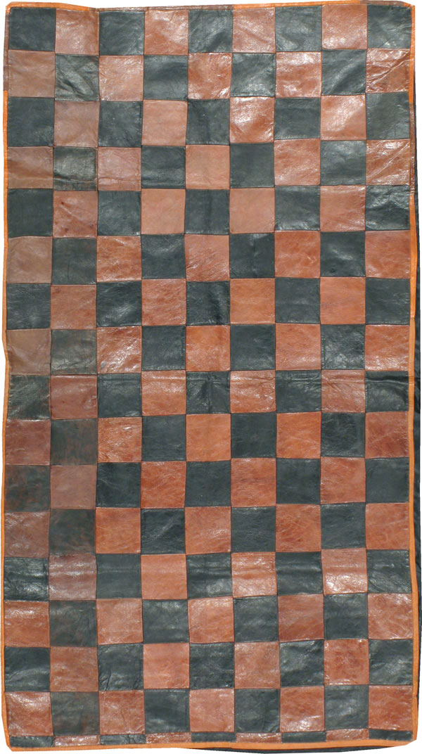 Vintage Italian Leather Art Deco Rug, No.14184 - Galerie Shabab