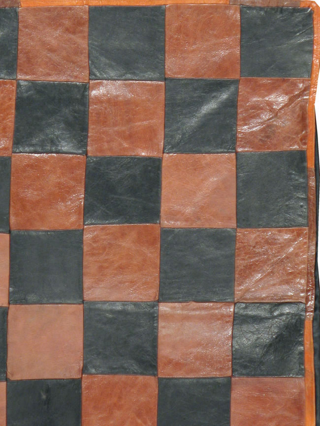 Vintage Italian Leather Art Deco Rug, No.14184 - Galerie Shabab